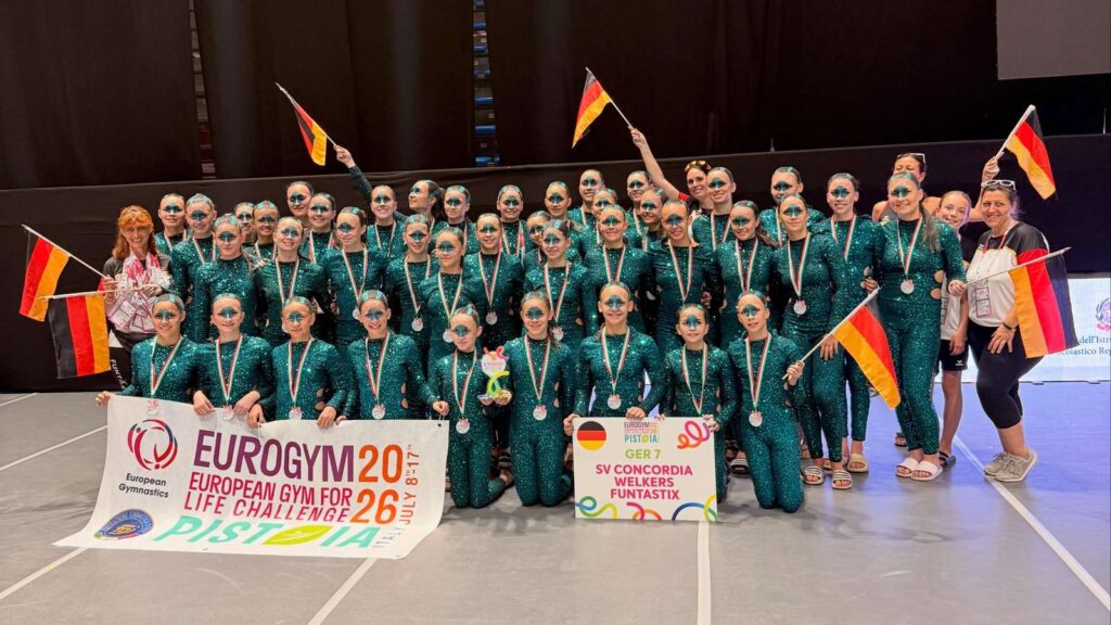 Bei der Europameisterschaft „European Gym for Life Challenge 2026“ in Italien sicherten sich die „Funtastix“ die Goldmedaille.